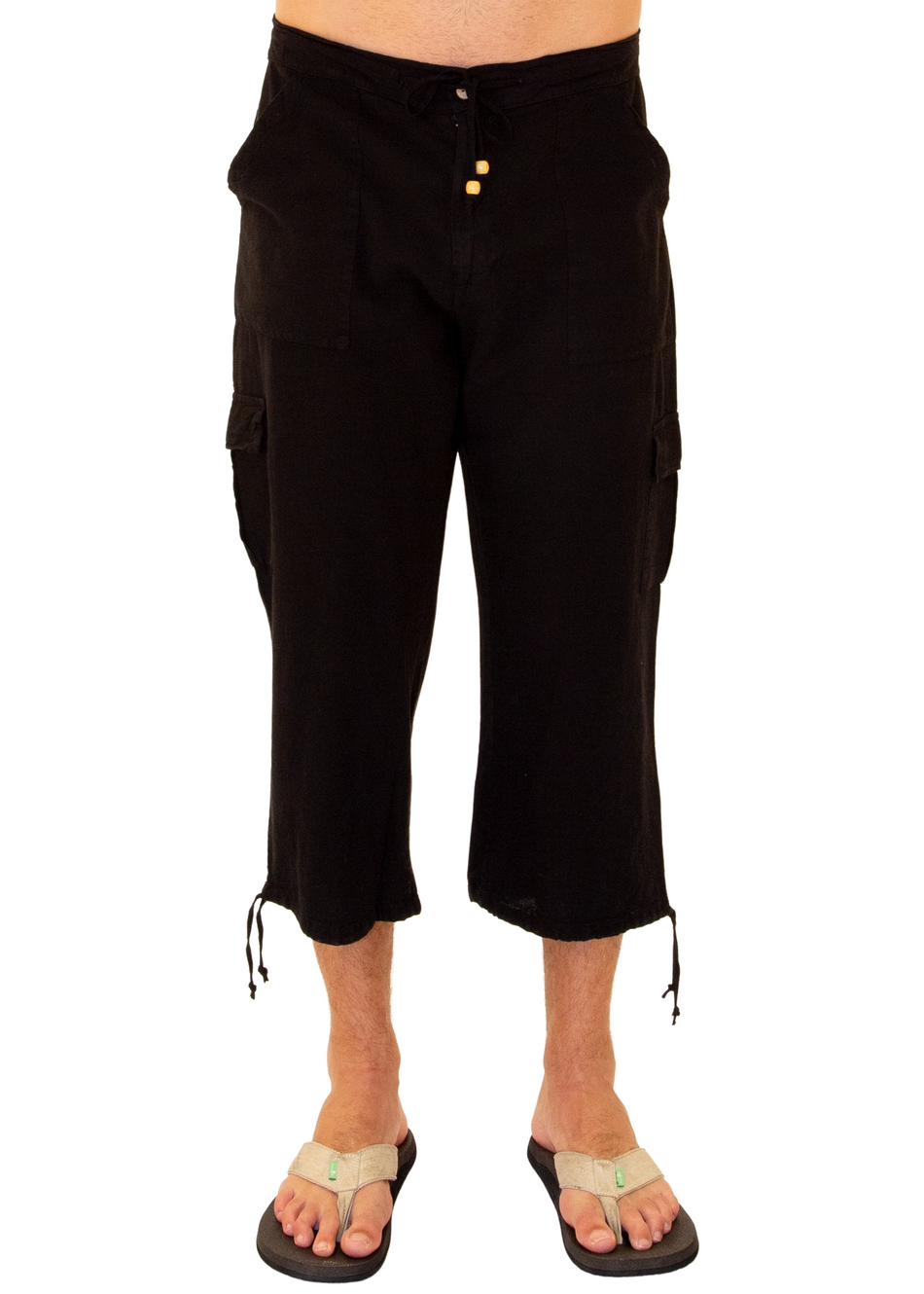 Neubrian Men's Extra Long Cargo Shorts 3/4 Capri Pants Army Green Size 30 |  Amazon.com